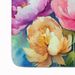 Peonies In Watercolor Memory Foam Kitchen Mat Machine Washable Anti-Fatigue Mat Cushion Comfort Bath Mat Or Kitchen Rug_maomaolike.com