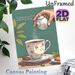 Tea Time Themed Painting Poster, Soft Watercolor Warm Tea-pouring Scene Poster, Cozy Tranquil Decor Ideal For Kitchen, Dining Room Or Café Wall_maomaolike.com