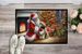 Lhasa Apso And Santa Claus Doormat Front Door Mat Indoor Outdoor Rugs For Entryway, Non Slip Washable Low Pile, 24H X 36W_maomaolike.com
