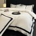 Light Luxury Hotel Feng Shui Washed Cotton Four-Piece Set High-End Skin-Friendly Naked Sleep Solid Color Sheet Duvet Cover Bed Ski_maomaolike.com