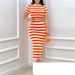 Women's Clothing Striped slim-fit suit dress_maomaolike.com
