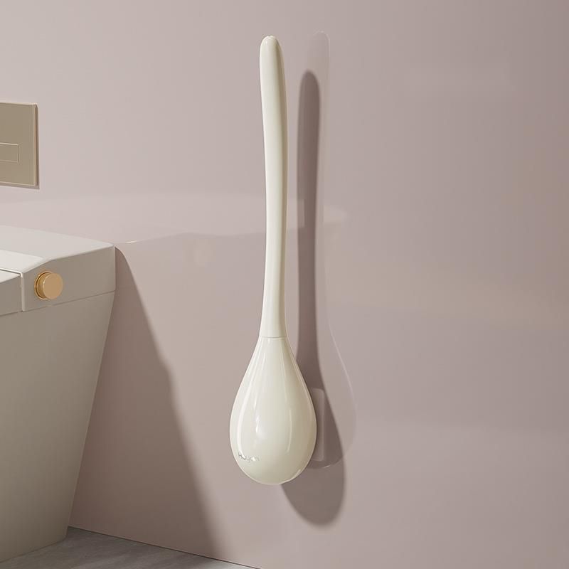 New Wall-Mounted Household Silicone Long Handle Bathroom Toilet Cleaning Brush Premium_maomaolike.com