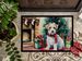 Sealyham Terrier Cozy Christmas Doormat Front Door Mat Indoor Outdoor Rugs For Entryway, Non Slip Washable Low Pile, 24H X 36W_maomaolike.com