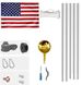 20 FT Sectional Flag Pole Kit Extra Thick Aluminum Flagpole With 1 Flag 2 Rope_maomaolike.com