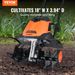 VEVOR 12 Amp Electric Tiller, 18" Tilling Width 3.94" Tilling Depth Corded Electric Tiller/Cultivator, Steel Mn Tines, Rototiller For Garden Lawn Soil Digging_maomaolike.com