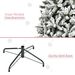 7.5 Ft Tall Unlit Snow Flocked Pine Artificial Christmas Tree With Realistic Branches, Green_maomaolike.com