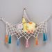 Triangle Hammock Cross-Border Hand-Woven Cotton Rope Plush Wall Decoration Tassel Toy Net Pocket_maomaolike.com