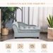 PawHut Luxury Fancy Dog Bed For Small Dogs With Hidden Storage, Small Dog Couch With Soft 3" Foam, Dog Sofa Bed, Cushy Dog Bed, Modern Pet Furniture For Puppies And Little Breeds, Gray_maomaolike.com