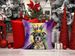 Staffordshire Bull Terrier King Of Mardi Gras Throw Pillow Machine Washable, Indoor Outdoor Decorative Pillow For Couch, Bed Or Patio, 14Hx14W_maomaolike.com