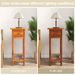 2 Tier Slim Nightstand Bedside Table With Drawer Shelf_maomaolike.com