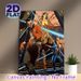 Anime Dancing Characters Painting Poster, Vibrant Dynamic Comic-style Poster, Eye-catching Artistic Decor Suitable For Living Room, Game Room_maomaolike.com