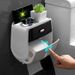 Bathroom Tissue Box, Double-layer Bathroom Shelf, Household No-drill Creative Waterproof Wall-mounted Tissue Box Roll Tube_maomaolike.com