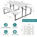 Indoor And Outdoor Folding Picnic Table Bench Set With Wood-like Texture_maomaolike.com