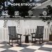 2 Pieces Outdoor Rocking Chairs, HDPE Patio Rockers With 28" High Back, Wide Armrests For Porch Backyard, Black_maomaolike.com