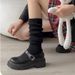 Wool knitted socks JK leg socks pile socks calf socks women's autumn and winter thick warm mid-tube socks_maomaolike.com