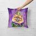 Pomeranian King Of Mardi Gras Throw Pillow Machine Washable, Indoor Outdoor Decorative Pillow For Couch, Bed Or Patio, 18Hx18W_maomaolike.com