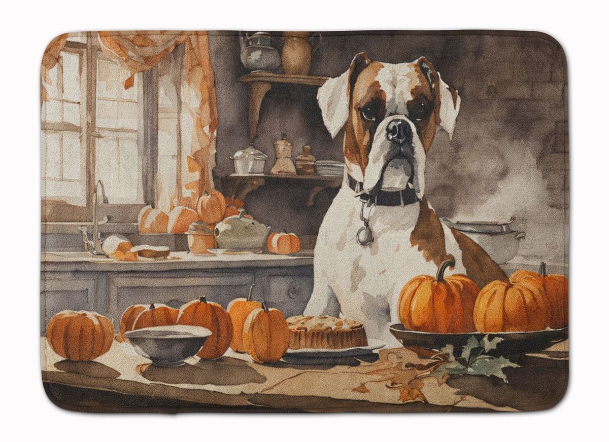 Boxer Fall Kitchen Pumpkins Memory Foam Kitchen Mat Machine Washable Anti-Fatigue Mat Cushion Comfort Bath Mat Or Kitchen Rug_maomaolike.com