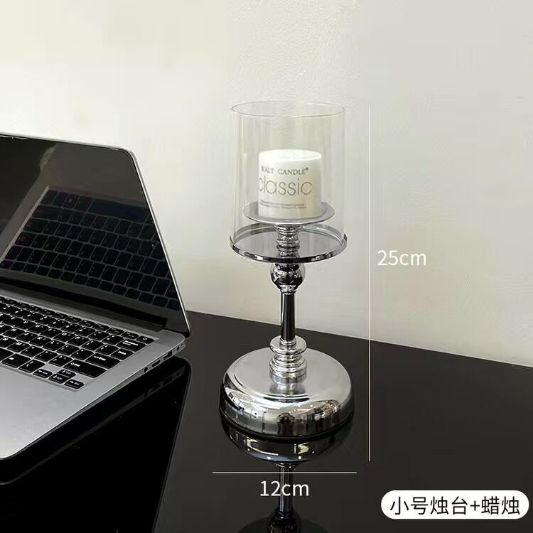 Shishi Light Luxury Nordic Silver Aromatherapy Candle Holder Valentine's Day Decoration Romantic Dining Table Candlelight_maomaolike.com