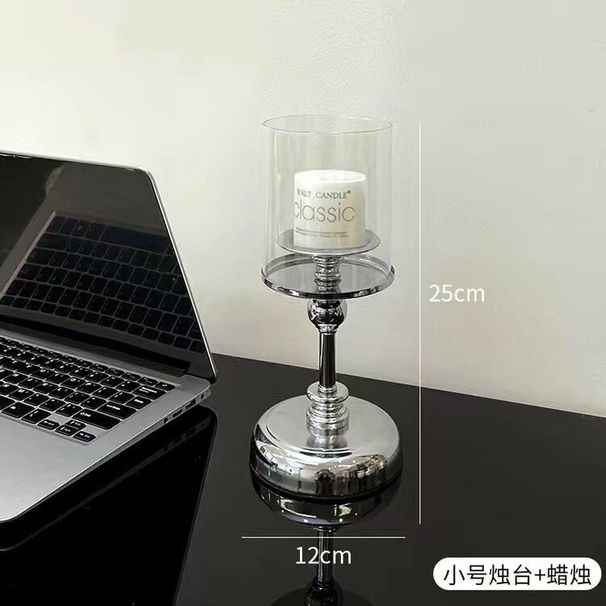 Shishi Light Luxury Nordic Silver Aromatherapy Candle Holder Valentine's Day Decoration Romantic Dining Table Candlelight_maomaolike.com
