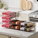 4 Tiers Can Organizer Rack, 48 Cans Soda Can Dispenser Organizer For Refrigerator, Set Of 2 Stackable Beverage Dispenser Rack_maomaolike.com
