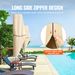 Patio Umbrella Cover For 7ft To 13ft Offset Umbrellas, Water Resistant PU 2000mm, Outdoor Umbrella Cover With Zipper And Rod, Beige_maomaolike.com