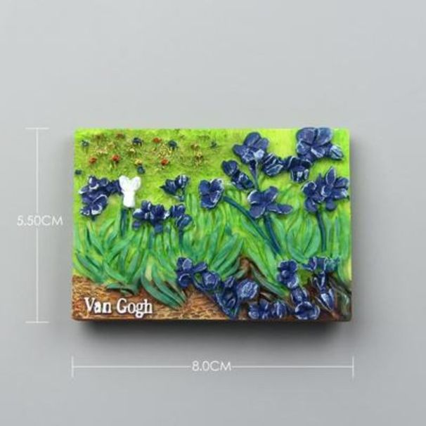 European Nordic INS Creative World Famous Painting Van Gogh Series Starry Sky Sunflower Resin Fridge Magnets Magnetic_maomaolike.com
