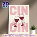 Cheers Themed Painting Poster, Minimalist Retro Style Poster, Hands Clinking Wine Glasses With "CIN CIN" Text, Brings Warm Festive Atmosphere Ideal_maomaolike.com
