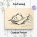 Conch Shell & Wave Themed Painting Poster, Hand-drawn Minimalist Line Art Poster, Adds Tranquil Coastal Vibe, Ideal For Living Room, Bedroom And_maomaolike.com