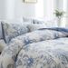 Soft Fiber Floral Print Duvet Cover Three - Piece Set - Active Printing - Multiple Sizes_maomaolike.com