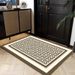 Living Room Rug Large Size Gorgeous Gold Frame Design Bedroom Rug Plush Thickened Machine Washable Thickened Underlay Interior Decorative Rug_maomaolike.com