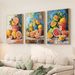 Citrus Triptych Wall Art (Oranges, Lemons, Limes & Grapefruits) – Mediterranean Sun-Kissed Orchard, Impasto Brushstrokes, Impressionist Art_maomaolike.com