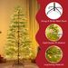 6 Feet Artificial Christmas Tree with 612 Tips and LED Lights, Includes Metal Stand for Xmas Decoration_maomaolike.com