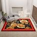 Living Room Rug Large Size Gorgeous Gold Frame Design Bedroom Rug Plush Thickened Machine Washable Thickened Underlay Interior Decorative Rug_maomaolike.com