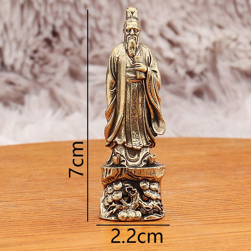 Brass Mencius Statue Ornament Ancient Theory Living Room Study Creative Decoration Gift Old Bronze Craft Wholesale_maomaolike.com