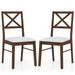 Upholstered Side Dining Chairs Set Of 2 With Rubber Wood Frame_maomaolike.com
