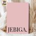JEBIGA Typography Painting Poster, Minimalist Black Lettering On Soft Blush Tone Poster, Sleek Understated Decor Piece Suitable For Bedroom, Living_maomaolike.com
