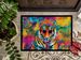 Hippie Animal Bengal Tiger Doormat Front Door Mat Indoor Outdoor Rugs For Entryway, Non Slip Washable Low Pile, 24H X 36W_maomaolike.com