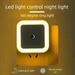 Control Sensor Plug-in Bedroom LED Bedside Night Light Children's Sleeping Wall Lamp Energy-saving_maomaolike.com