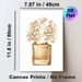 Chic Perfume Bottle With Peonies Painting Poster, Elegant Gilded Floral Poster, Refined Decorative Piece Suitable For Bedroom, Vanity Space_maomaolike.com