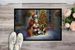 Basset Hound And Santa Claus Doormat Front Door Mat Indoor Outdoor Rugs For Entryway, Non Slip Washable Low Pile, 24H X 36W_maomaolike.com