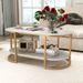 Marble Coffee Table With Open Storage Shelf_maomaolike.com
