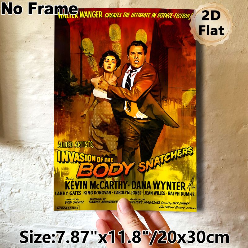 Sci-fi Movie Invasion Of The Body Snatchers Painting Poster, Vintage Retro Dramatic Suspenseful Scene Poster, Captivating Nostalgic Sci-fi Artwork_maomaolike.com
