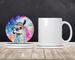 Hippie Animal Llama Large Sandstone Coasters Pack Of 4 Absorbent Round Coasters Decor Gifts For Men Or Women, 4 In, Multicolor_maomaolike.com