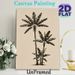 Banana Tree Painting Poster, Monochrome Line Art Style Poster, Understated Tropical Natural Decor Suitable For Living Room, Bedroom, Office_maomaolike.com