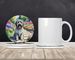 Bergamasco Sheepdog Spring Path Large Sandstone Coasters Pack Of 4 Absorbent Round Coasters Decor Gifts For Men Or Women, 4 In, Multicolor_maomaolike.com