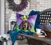 Black And Tan Coonhound King Of Mardi Gras Throw Pillow Machine Washable, Indoor Outdoor Decorative Pillow For Couch, Bed Or Patio, 18Hx18W_maomaolike.com