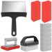 40Pcs Griddle Cleaning Kit For Blackstone With Grill Stone Griddle Scraper Griddle Brush With Stainless Steel Handle_maomaolike.com