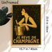 Champagne & Vintage Lady Painting Poster, Elegant Art Deco Style Poster, Retro Dark-toned Design With Graceful Lady And Champagne Bucket, Suitable For_maomaolike.com