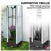 Garden Bed With Trellis, Outdoor Plant Box With PE Cover, Drainage Holes And Zipper Door, 15.7" X 15.7" X 48.8", Brown_maomaolike.com