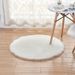 Round White Home Living Room Bedroom Plush Carpet_maomaolike.com